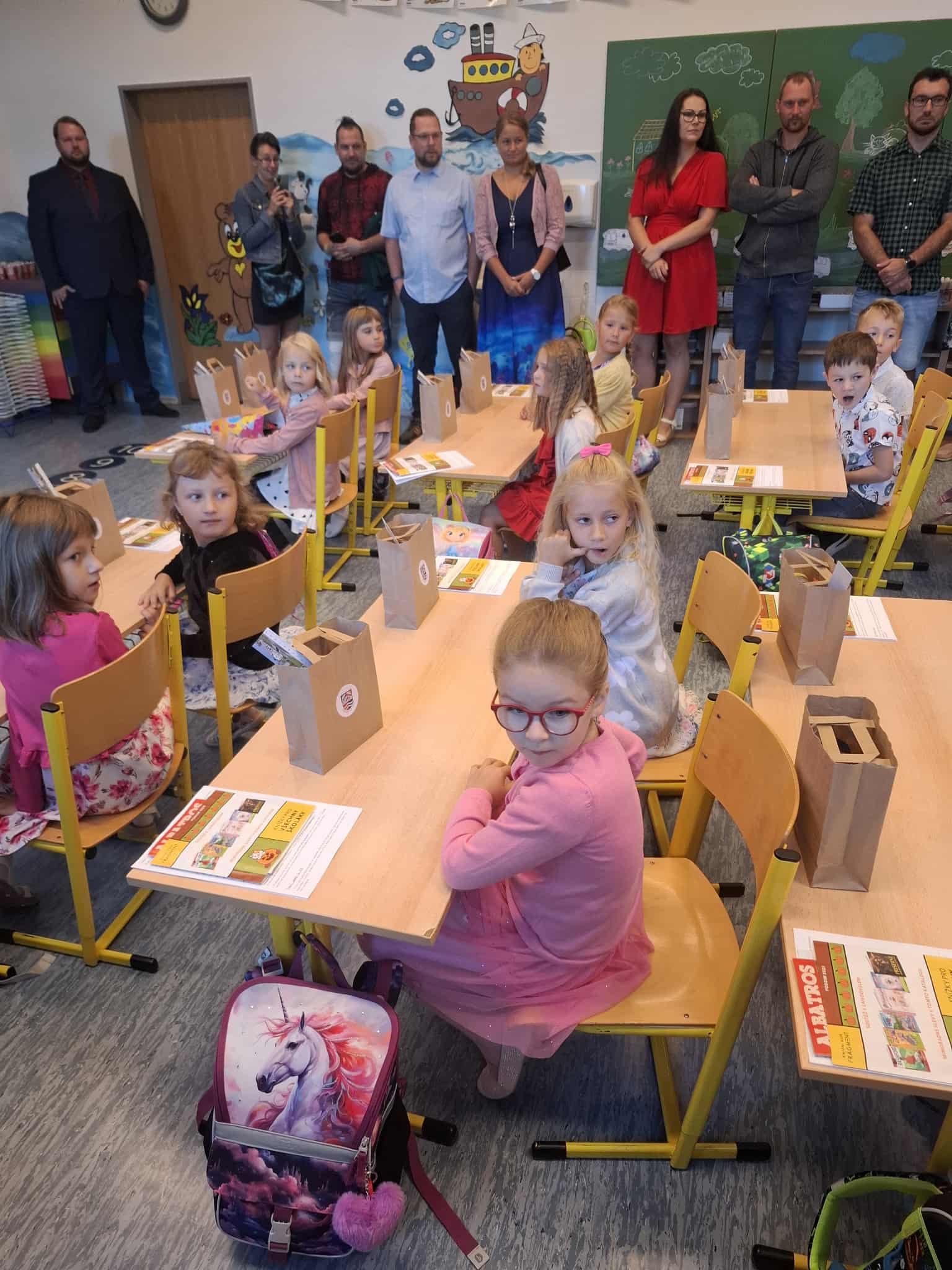 Prvňáčci ve své třídě 1. září